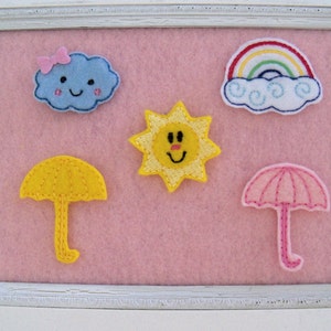 Weather Felties, Cloud, Rainbow, Sun, Umbrellas You Choose