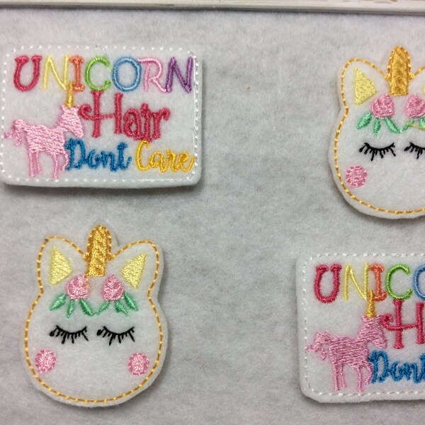 Unicorn Feltie, Unicorn Hair Feltie, Two to Choose