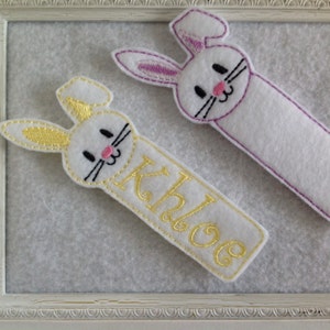 Bunny Bookmark , Personalized or Plain Multiple Colors