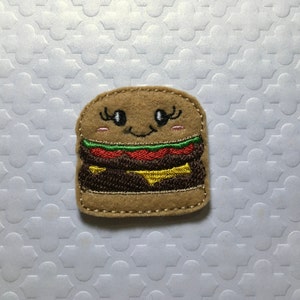 Burger feltie, cheeseburger feltie, double burger feltie, big mac feltie, set of 4