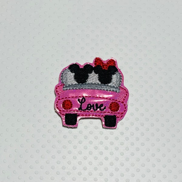 Valentine feltie, mouse feltie, car feltie, love feltie, vinyl feltie , set of 4
