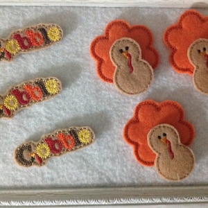 Turkey Feltie, Gobble Feltie, set of 4 of one style