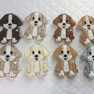 Puppy feltie, dog feltie, 8 choices , set of 4  of one style
