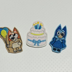 Dog cartoon felties, birthday felties, balloons feltie , vinyl felties set of 4 of one style