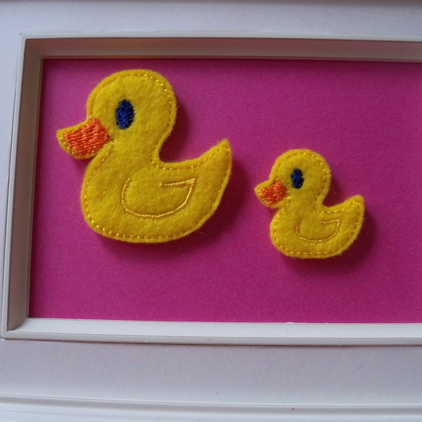 Feltie  Duck 2 sizes , Can be Clippies, Scrapbooking, Card Making Dolly and Me