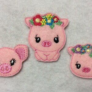 Three Piggy Felties to Choose set of 4 of one style
