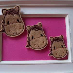 Feltie Pony / Horse  3 Sizes Your Choice   Can be Clippies, Scrapbooking, Card Making,
