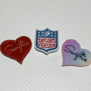4  singer feltie, Swift feltie, popular feltie, dating feltie,  heart feltie, football feltie, cut feltie
