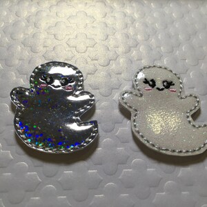 Ghost feltie, vinyl feltie, Halloween feltie, holographic feltie,