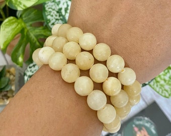 Yellow Calcite Beaded Bracelet - Solar Plexus - Confidence, Hope & Wisdom