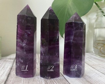 Purple Fluorite Standing Tower