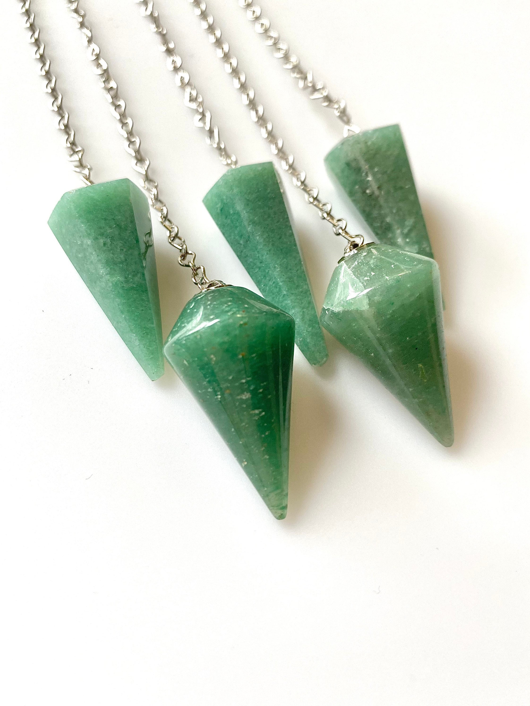 Green Aventurine Faceted Pendulum