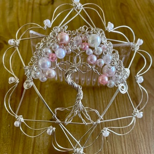 Women&#39;s Pearl Etz Chaim Star of David Wire Kippah