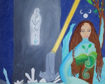 Gaia Höhle - Poster & ein Gebet für Gaia (Erde Geist)