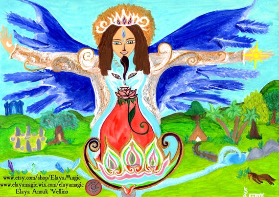 Ser De Luz Mikael Divino Masculino Divino Femenino Poster Etsy