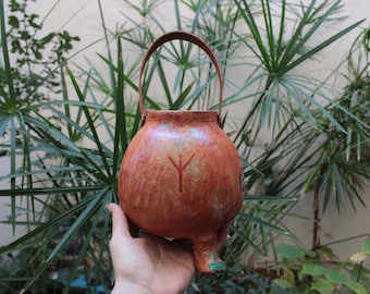 SALE* Samhain Cauldron* Magical Cauldron Home* Papier Mache Cauldron