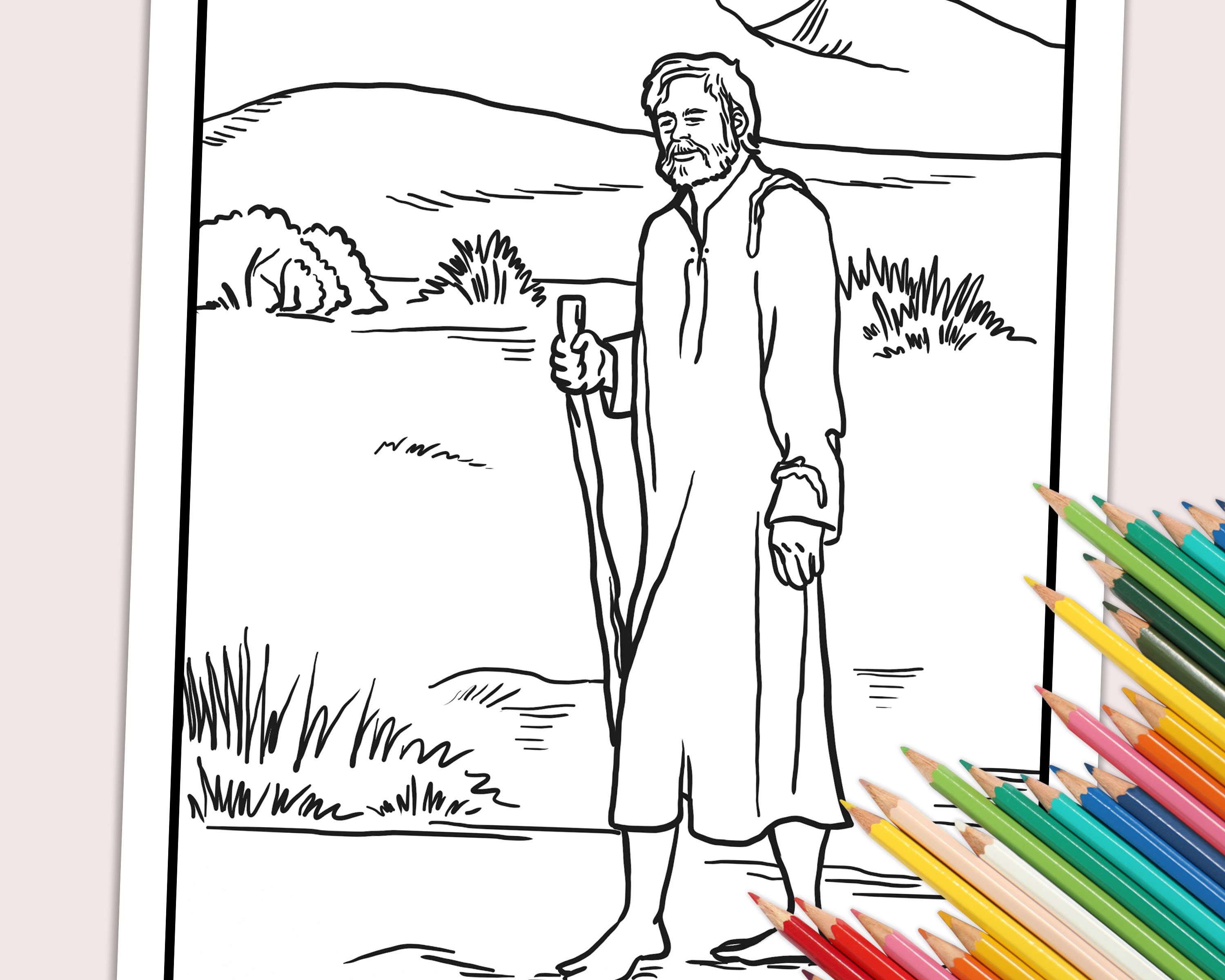 Jonah Printable Coloring Pages Bible Coloring Page Adult | Etsy
