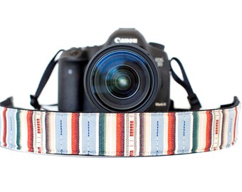 NUEVA correa de cámara Azul Jean Serape Boho