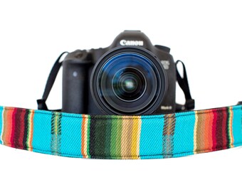 NUEVA correa de cámara Boho Turquiose