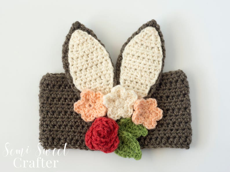 Crochet Pattern, Crochet Headband Pattern, Crochet Bunny Pattern, Crochet Easter Pattern, Crochet Bunny Headband Pattern image 1