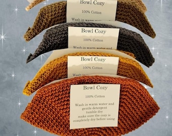 Bowl cozy ,housewarming gift,microwave soup bowl cozy,kitchen gift, college student gift get well gift, self care, handmade, eco friendly,