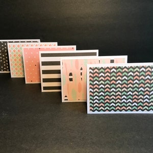 Pastel Cards and Envelopes with Envelope Seals, Pastel Greeting Card Set, Handmade Blank Note Cards and Envelopes, Set of 6