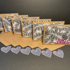 Thank You Cards and Envelopes with Envelope Seals, Thank You Greeting Card Set, Handmade Blank Note Cards and Envelopes, Set of 6