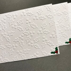 Biglietti e buste di Natale in rilievo con sigilli per buste, biglietti e buste di Natale minimalisti fatti a mano, vuoti, set da 6