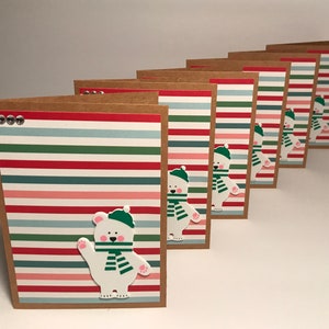 Pupazzo di neve Cartoline di Natale e buste con sigilli di busta, Set di cartoline di Natale, Biglietti di Natale fatti a mano e buste, in bianco, Set di 6