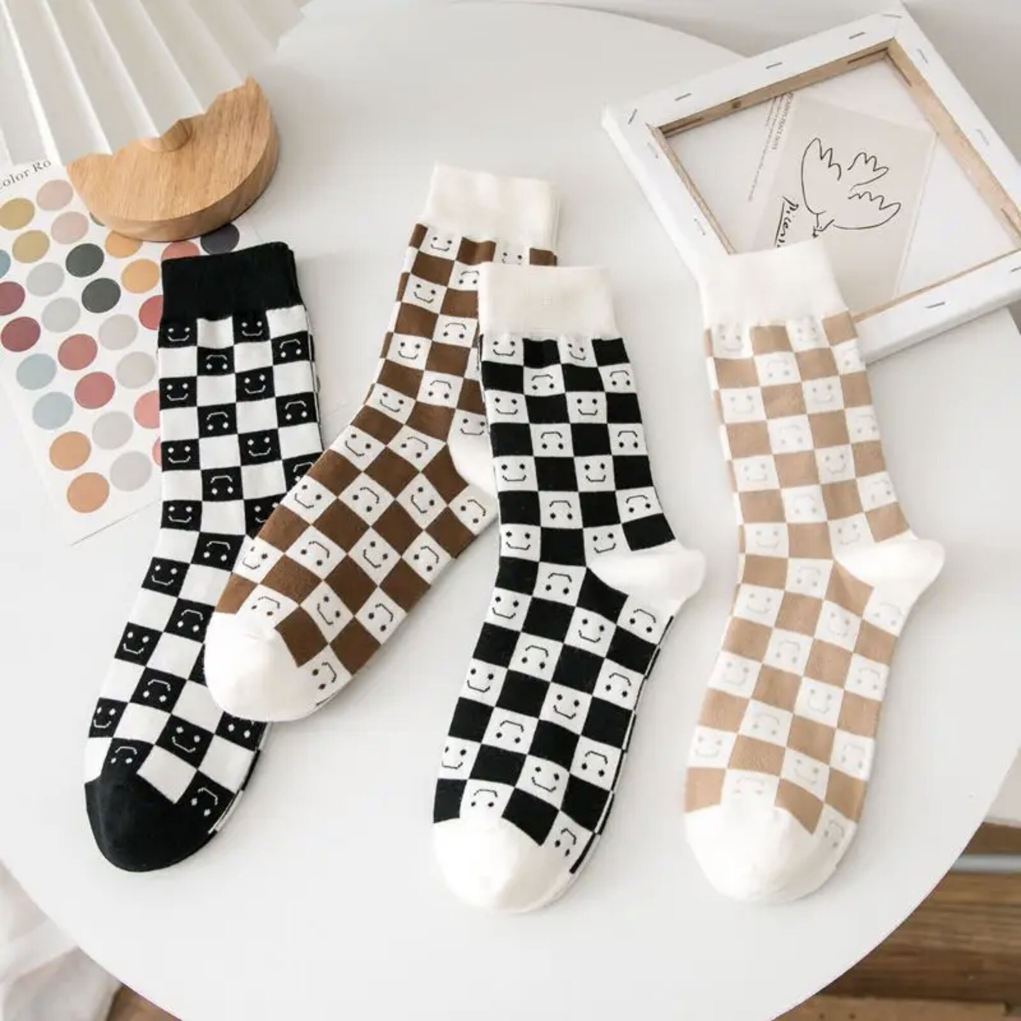 Checkered Socks Etsy