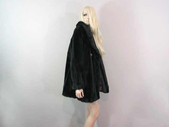 70s faux fur coat TISSAVEL COAT made in FRANCE 70s