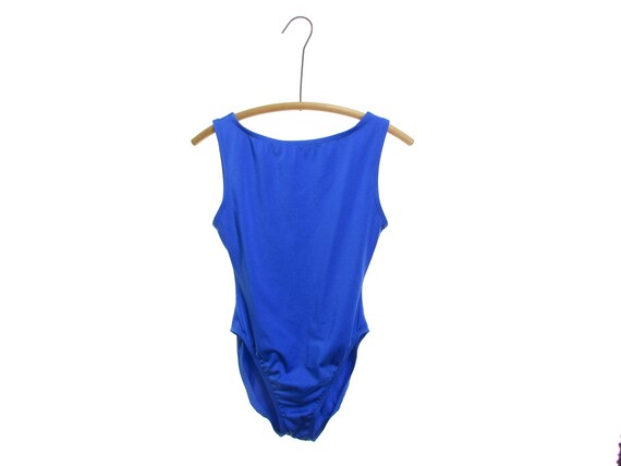 ROYAL blue Swimsuit 90s Leotard Aerobics Leotard 1