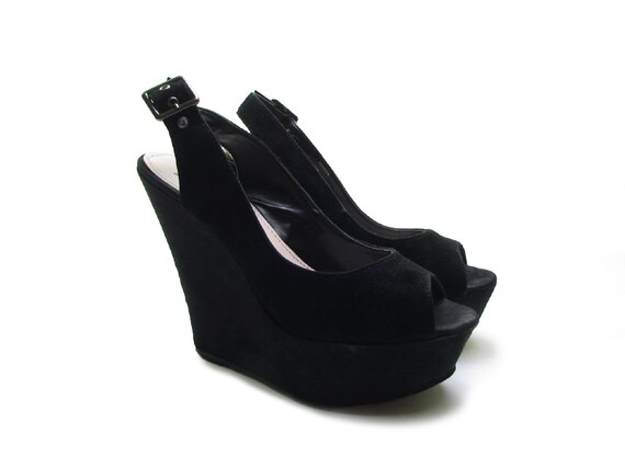 atención Mejorar Psicológico Steve Madden 90s Monster Platform shoes black high wedge heel - Etsy España