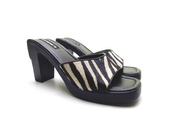 CANDIE'S 90s square toe platform shoes PONY FUR ze