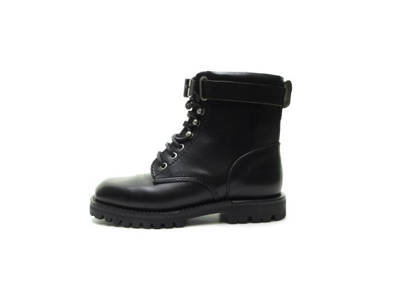 90s combat boots motorcycle boots ITALIAN Leather… - image 4