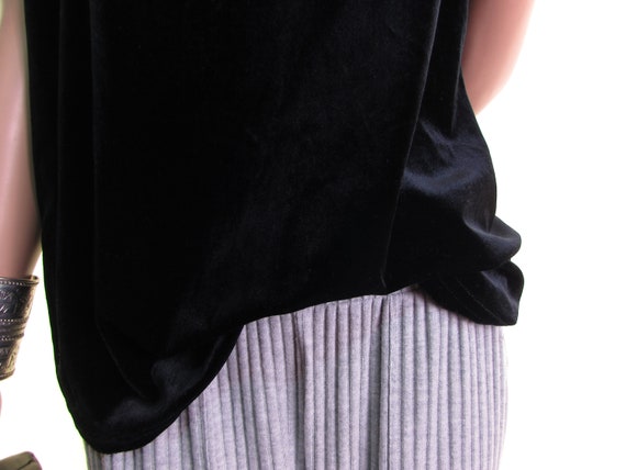 soft black velvet tank top, loungewear women, luxu