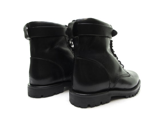 90s combat boots motorcycle boots ITALIAN Leather… - image 6