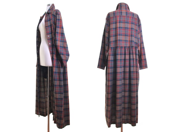 scotch plaid dress plaid duster plaid maxi dress 9