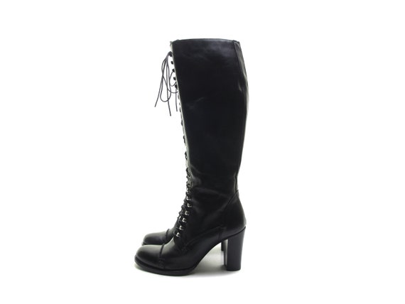 Made in ITALY DESIGNER boots lace up leather boots