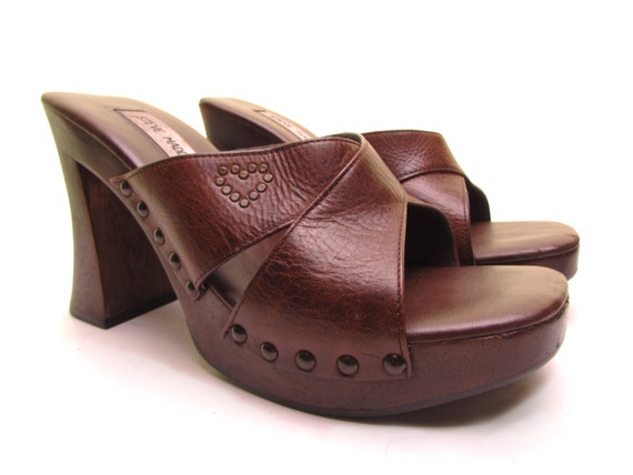 Steve Madden Platform sandals wood CHUNKY HEEL sho