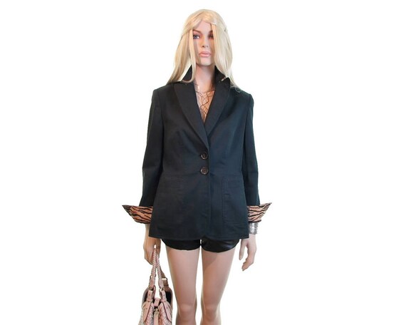 Escada blazer Escada jacket navy blue cotton blaze