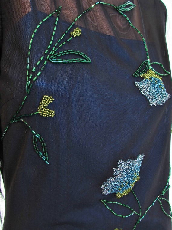 sheer beaded dress black sheer mesh dress 90s goth