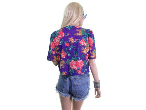 90s floral top rose print shirt grunge shirt rose
