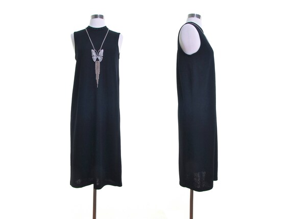 black knit dress black sweater dress 90s minimalis