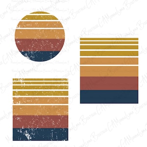 Paquete digital de rayas desgastadas: fondos y diseños retro