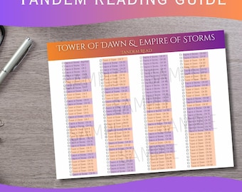 Printable Leseanleitung für Throne of Glass Series und Tandem-Leseanleitung + Checkliste für Empire of Storms & Tower of Dawn PDF