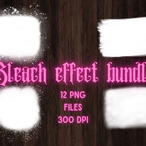 Bleach effect design bundle, INSTANT download, digital download