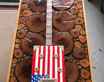 4 String A/E Cigar Box Guitar Just in Time for the 4th of July!
