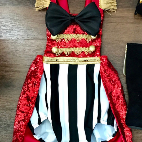 Greatest showman costume Ringmaster Circus-Inspired Romper for Girls