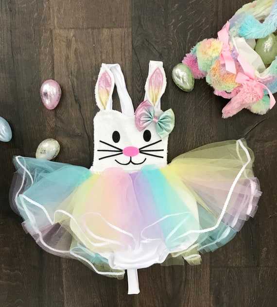 Easter or First Birthday Unicorn Pastel Multi-Colored TuTu Romper